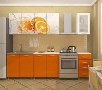 Кухня Апельсин с фотопечатью 2,0