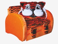 Детский диван Тигр, Мех тигр мех оранжевый