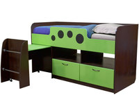 Детская кровать со столом и ящиками Антошка