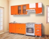 Кухня МАДЕНА 1,5-2,4 Оранжевый глянец
