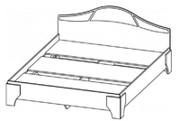 Спальня Лагуна-5 Кровать двойная 1600 мм