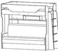 Кровать Спутник 3 двухъярусная с диваном 2