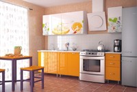 Кухня Апельсин МДФ фотопечать матовая